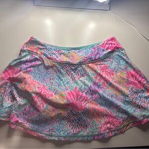 Lilly Pulitzer Luxletic Skirt in Pink and Blue